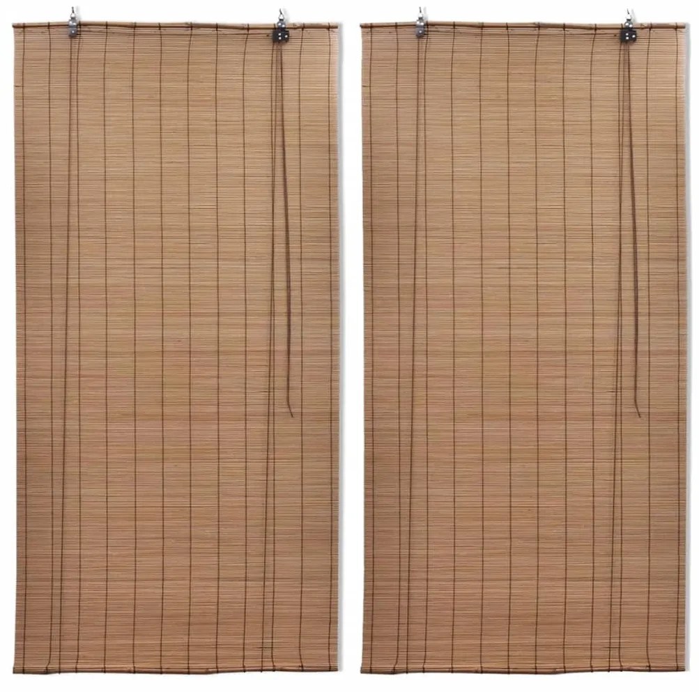 2 db barna bambusz redőny 100 x 160 cm