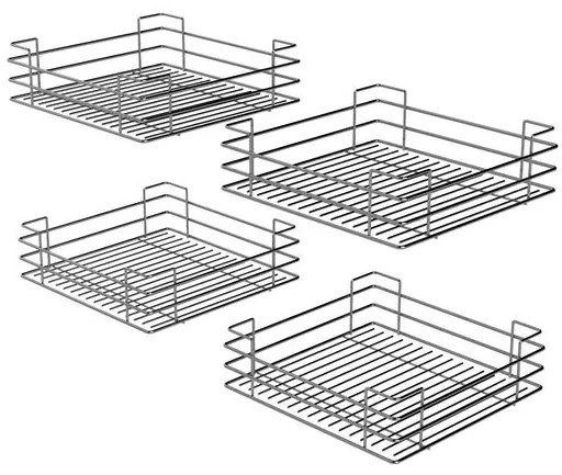 Konyhai fémrács, sarokszekrénybe, teljes kihúzás, csillapított záródás, antracit, univerzális, 1200mm, 600mm ajtó szélesség, Sige Green Line 340