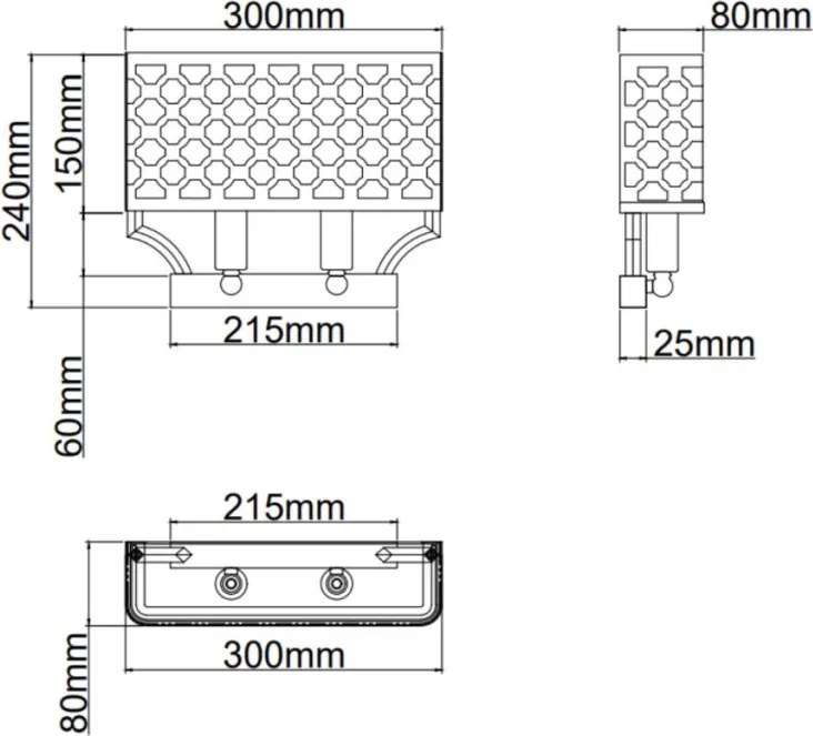 Orlicki Design VERNO OR84597 Fali lámpa 2x12W/E14