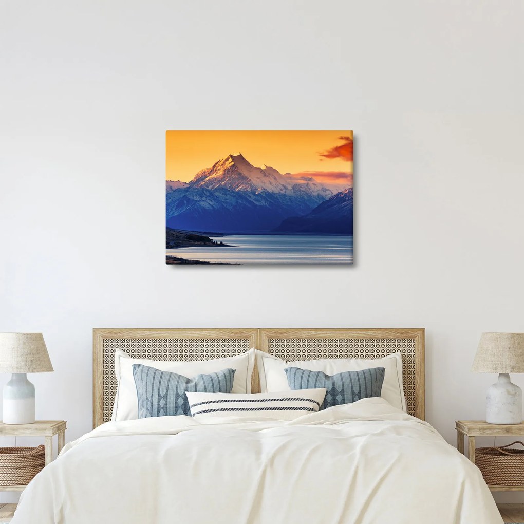 Kép - Pukaki-tó (70x50 cm)