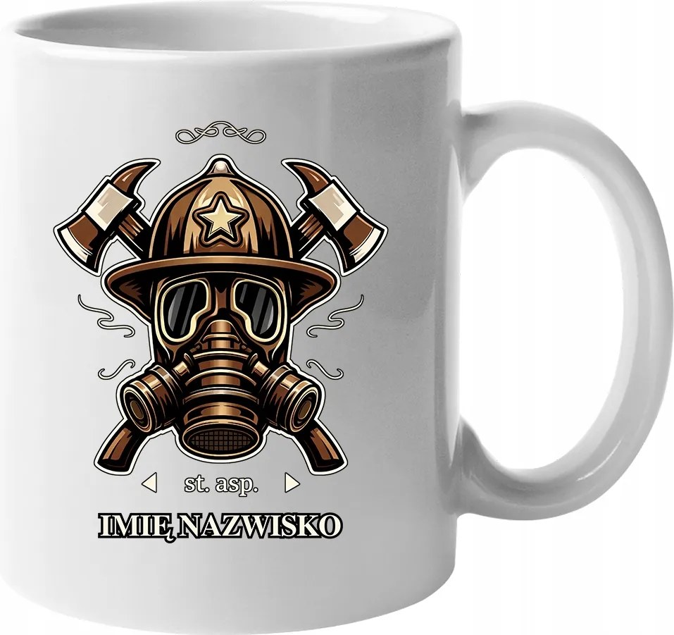 Személyre szabott tűzoltó bögre karácsonyi ajándék