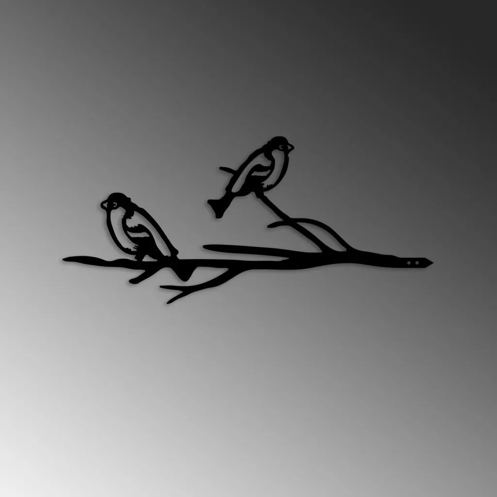 Bird fém kerti dísztárgy, fekete, 45×20 cm