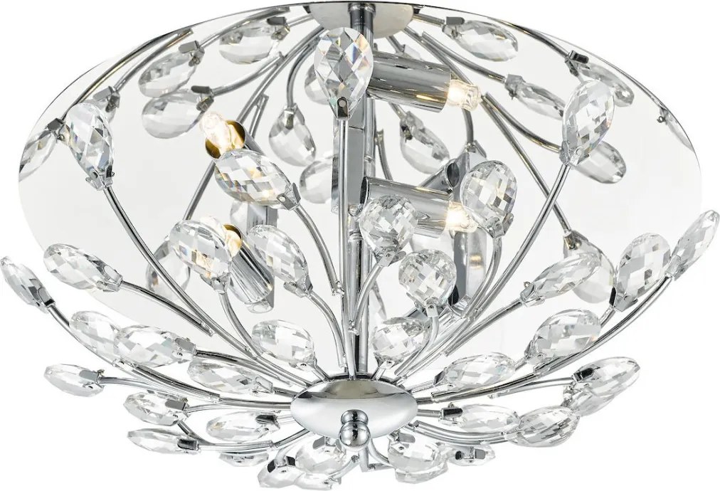 DAR LIGHTING ZAF5350 ZAFIR Kristály Mennyezeti Lámpa Csiszolt Króm G9 IP20