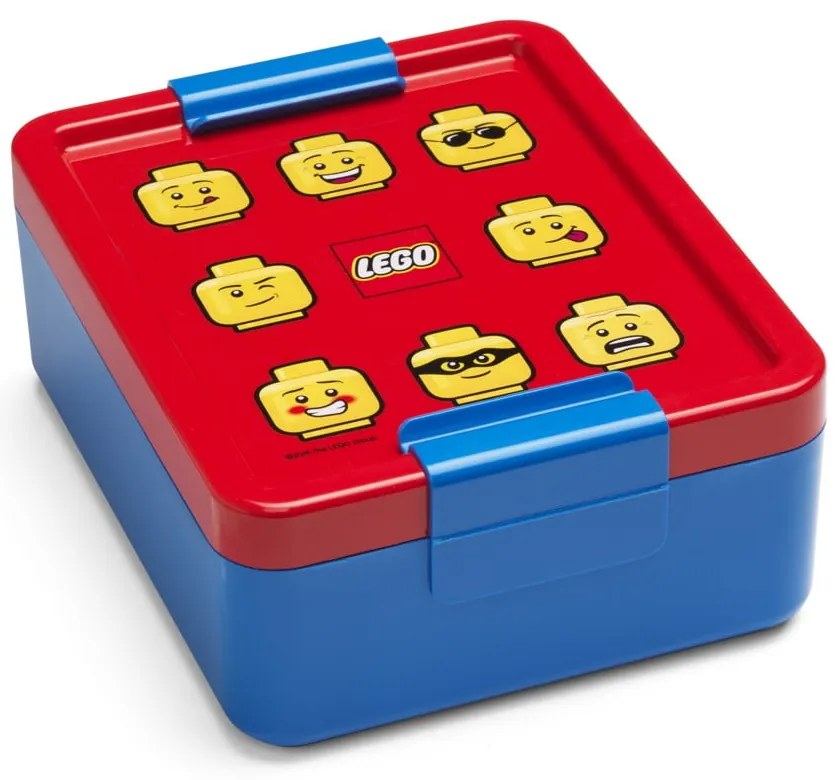 Iconic kék uzsonnás doboz piros fedéllel - LEGO®