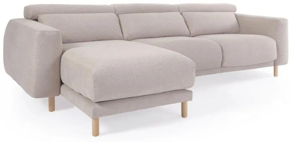 Bézs sarokkanapé (bal oldali) Singa - Kave Home