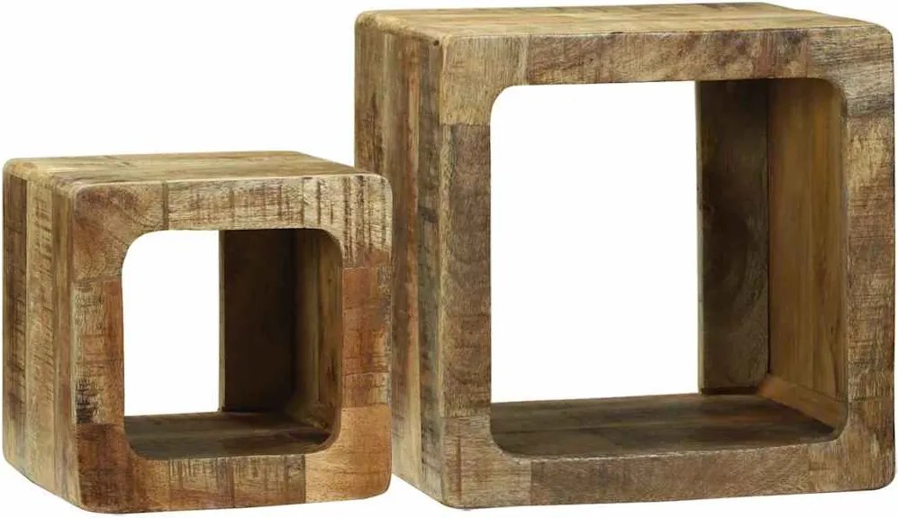 vidaXL TV egységek 2 pcs Barna 36 x 30 x 36 cm Tömör Mangófát