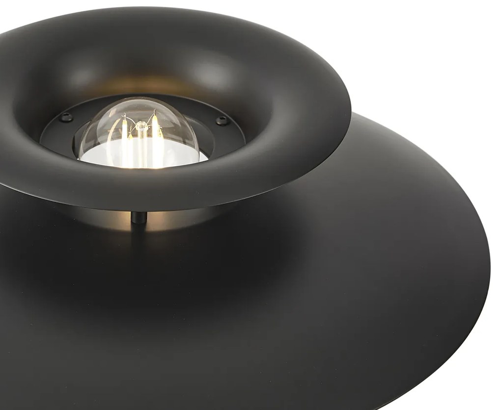 Retro asztali lámpa fekete acél 45 cm - Pauly