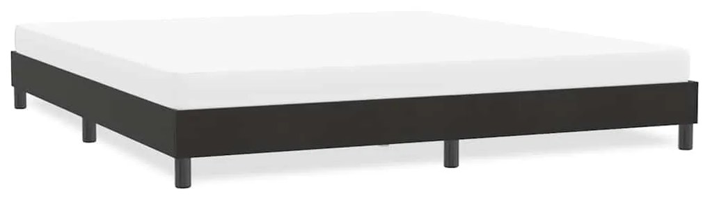 vidaXL fekete bársony ágykeret matrac nélkül 180x220 cm