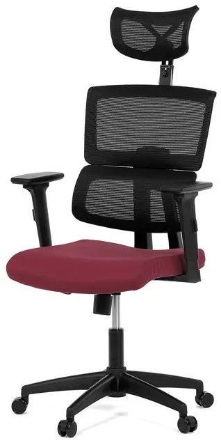 Vörös hálós irodai szék hintamechanikával. KA-B1025 BOR