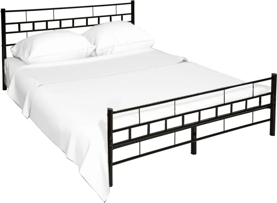 Ágy, fekete, 160x200, TAJGI