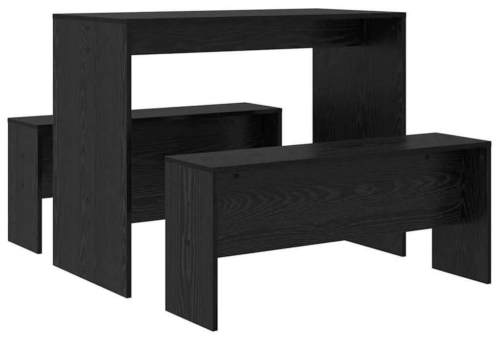 Étkezőgarnitúra 2 pcs Musta tammi 97 x 47 x 75 cm Faanyag