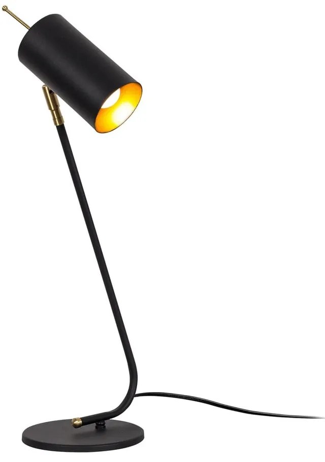 Fekete-aranyszínű asztali lámpa fém búrával (magasság 55 cm) Sivani – Opviq lights