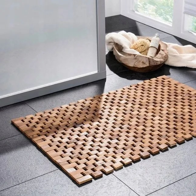 Rea - bambusz fürdőszobai szőnyeg 40x60 cm 371563A, fa, LAZ-09563
