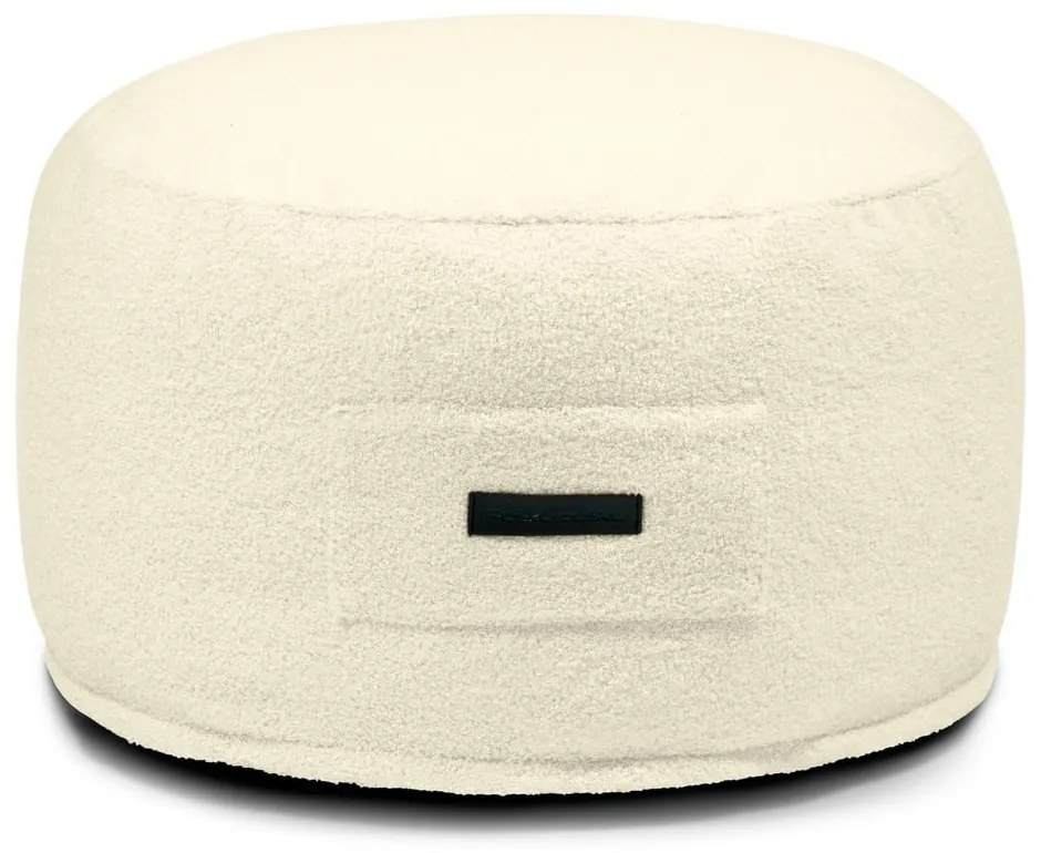 Krémszínű buklé puff Om 60 – SLOWDOWN