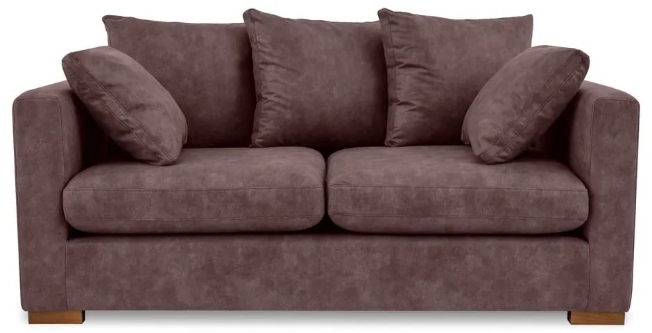 Sötétbarna bőrutánzat kanapé 175 cm Hamburg – Scandic