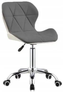 Bőr irodai szék White - Dark Grey