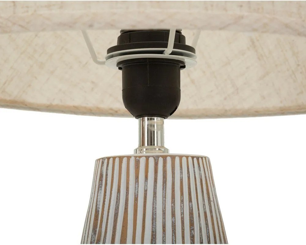 Krémszínű asztali lámpa textil búrával (magasság 69,5 cm) Hanoi – Mauro Ferretti