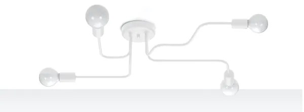 Sollux SL.1442 - Felületre szerelhető csillár VECTOR 4xE27/15W/230V fehér