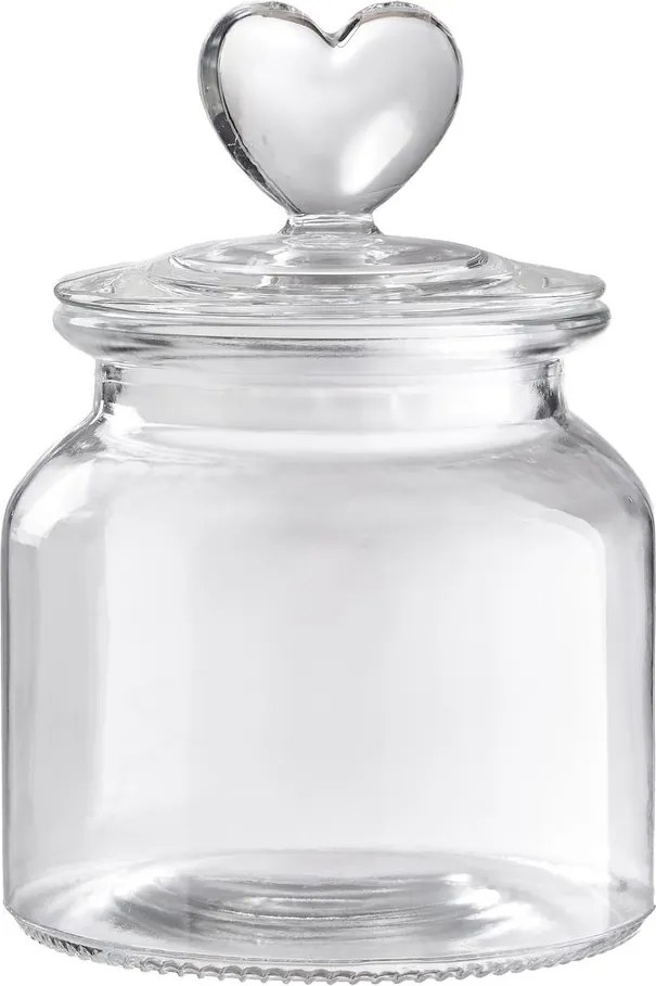 SWEET HEART üveg tartó 650ml , szivecskés