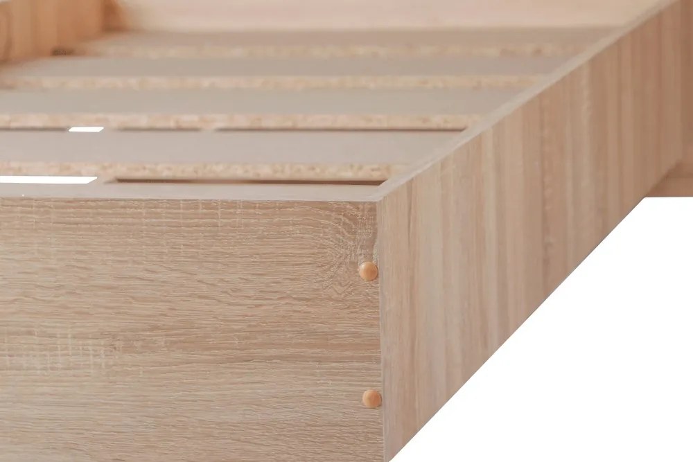 PIETRO II NEW Egyszemélyes ágykeret 90x200 sonoma