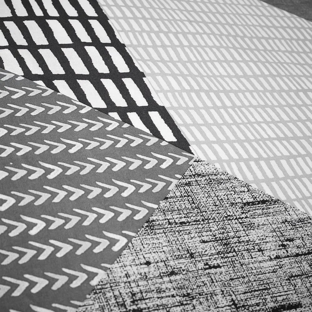 Szürke kétszemélyes-hosszabbított ágyneműhuzat 230x220 cm Larsson Geo – Catherine Lansfield