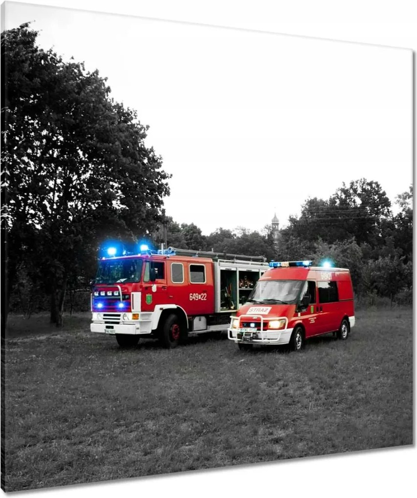 Vászonkép 90x90 Tűzoltóság