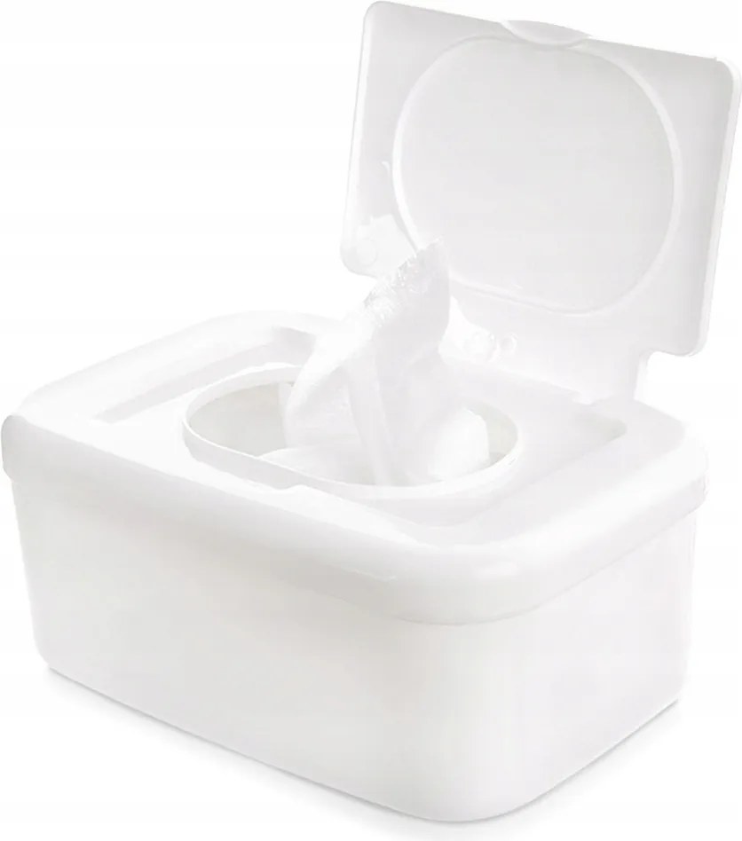 Fehér Tartály Doboz Zsebkendőtartó Nedves Törlőkendők Számára Higiénikus