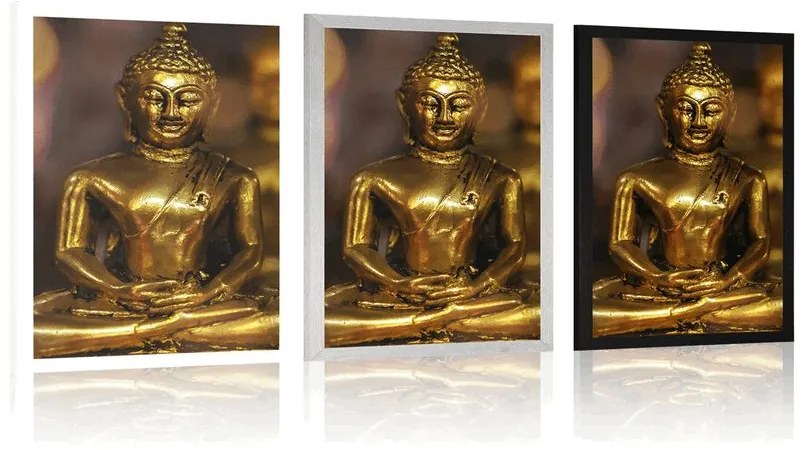 Poszter Buddha absztrakt háttérrel