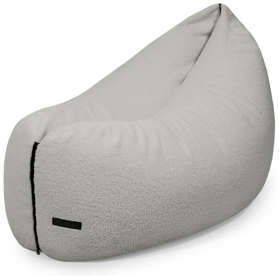 Világosszürke buklé gyerek babzsákfotel Clip Clap 115 – SLOWDOWN