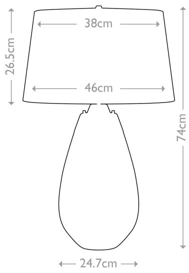 Elstead LENA-TL-L-BLUE-OWSS-LED Asztali lámpa LENA 1xE27/40W/230V 74cm kék/fehér