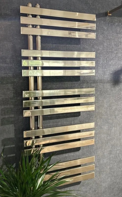 AREZZO design HORIZONT SHINY GOLD SLIM 1200x500 törölközőszárítós radiátor, fényes arany