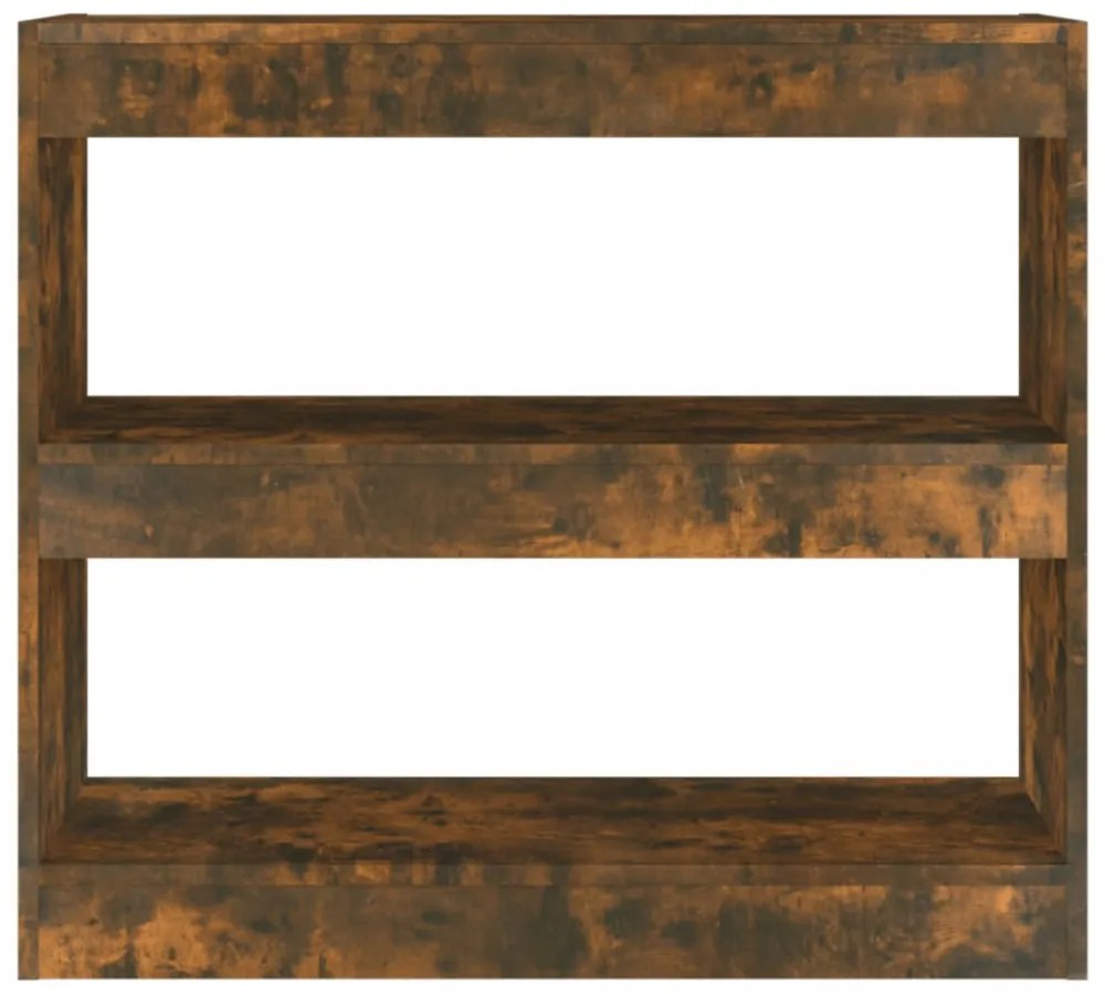 füstös tölgy színű könyvszekrény/térelválasztó 80x30x72 cm
