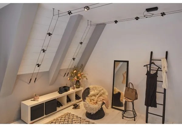 Paulmann 94440 - 5x GU5,3/10W CARDAN spotlámpa, 230V, fekete