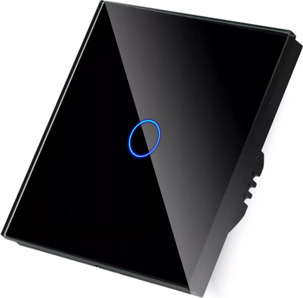 Érintőkapcsoló Fény Egyetlen Üveg Kapcsoló Ki N 1G Fekete