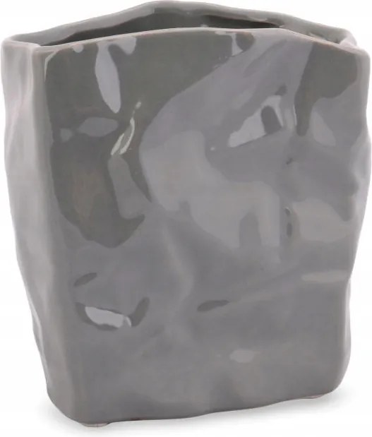 Váza négyzet alakú fedél szürke dekoráció szép