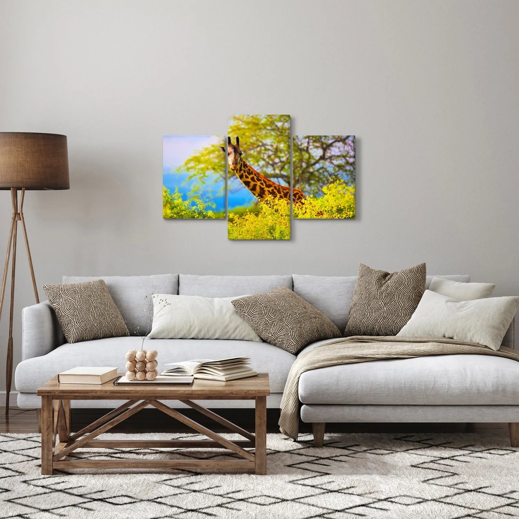 Egy kép egy zsiráfról Afrikában (90x60 cm)