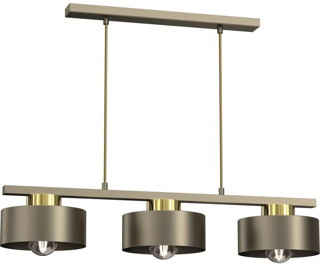 Csillár zsinóron MARTI 3xE27/15W/230V réz/arany