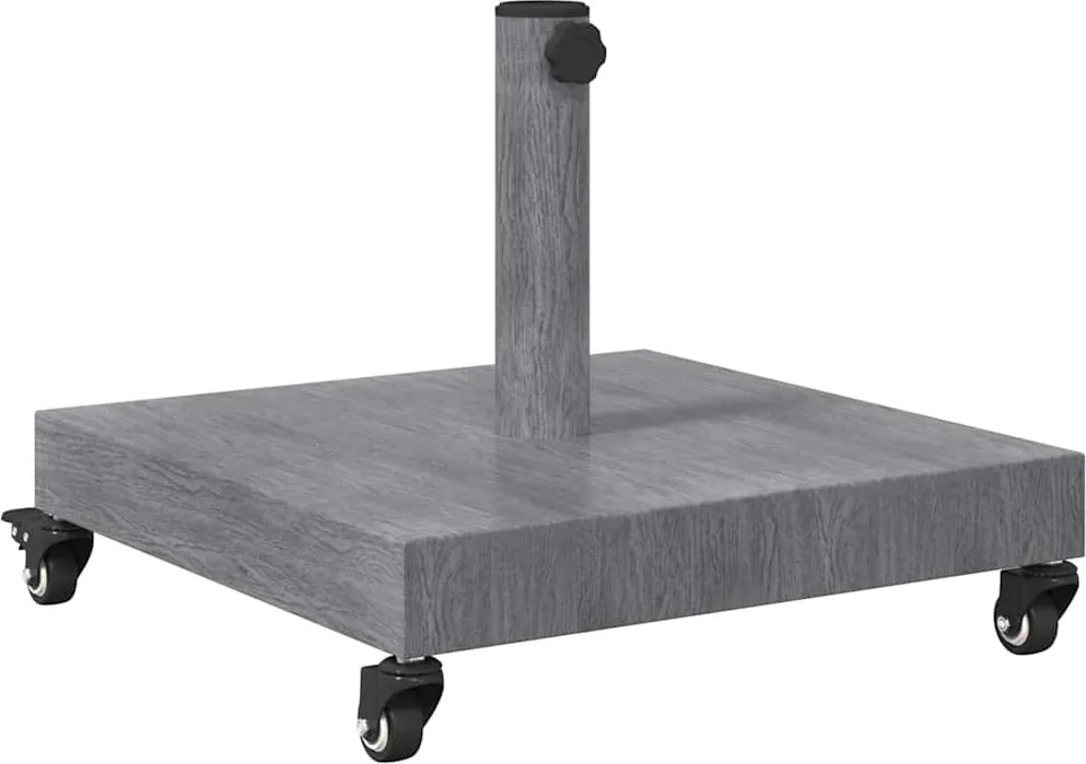 vidaXL Napernyőtalp Sötétszürke fa hatás 45 x 45 x 31,5 cm
