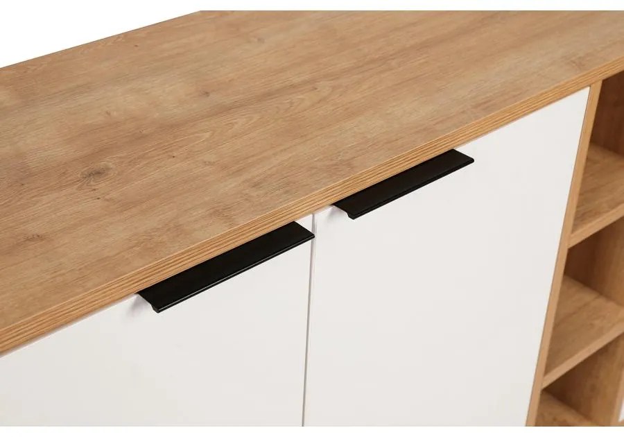 Konzolasztal Clara Console - Oak, Fehér