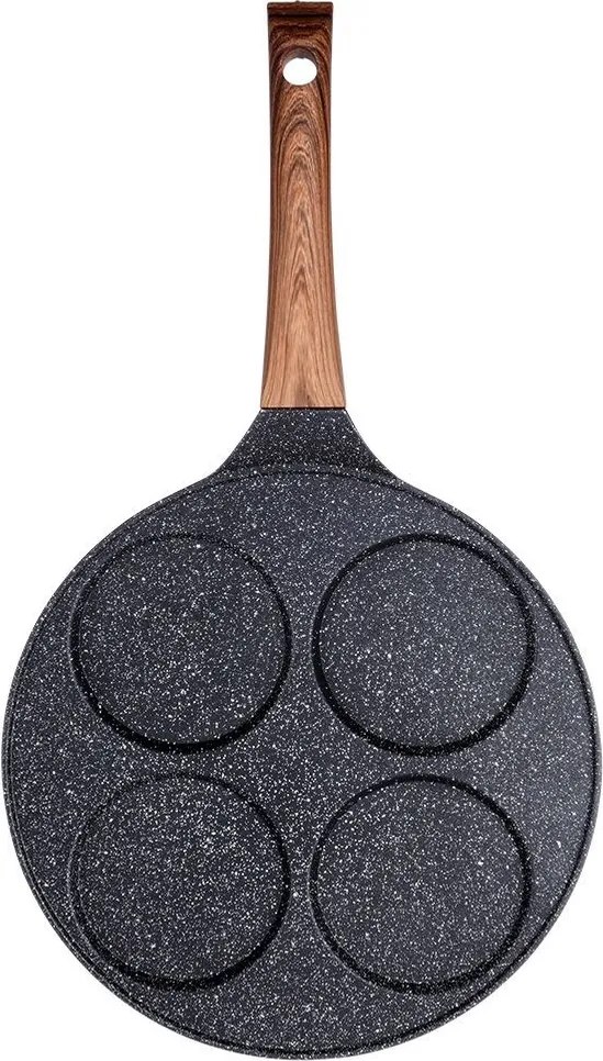 Gránit serpenyő tojásra ültetett tojás palacsinta pancakes