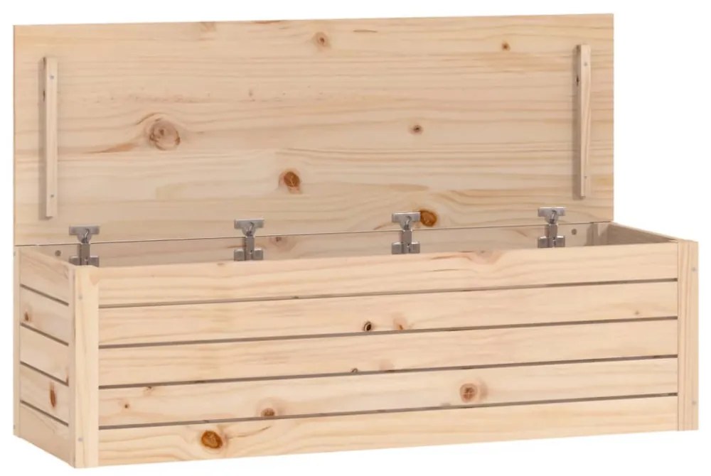 tömör fenyőfa tárolóláda 109 x 36,5 x 33 cm