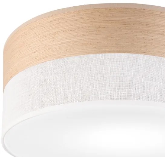 Mennyezeti lámpa SIRJA WOOD 1xE27/15W/230V átm. 35 cm fehér/tölgy