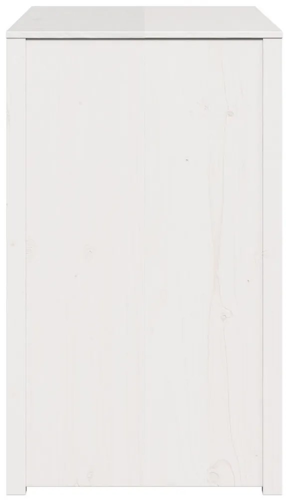Kültéri Konyhai Szekrény Fehér 106x55x92 cm Tömör Fenyőfa