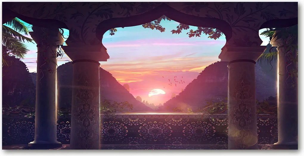 Fotó üvegfestmény Keleti építészet 140x70