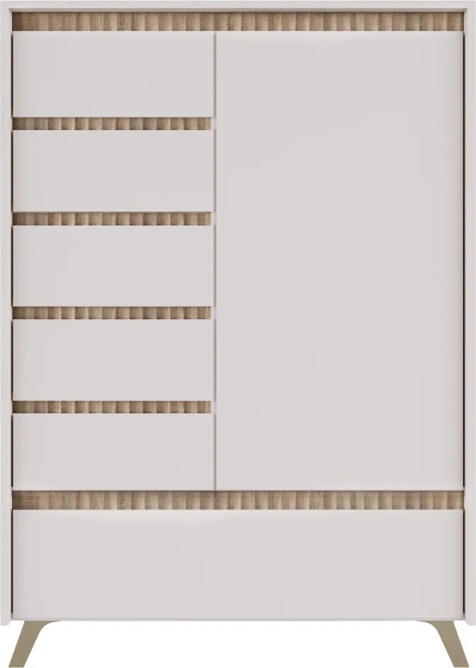 Komód, kasmír/sonoma tölgy, LONGY REG1D5S1K