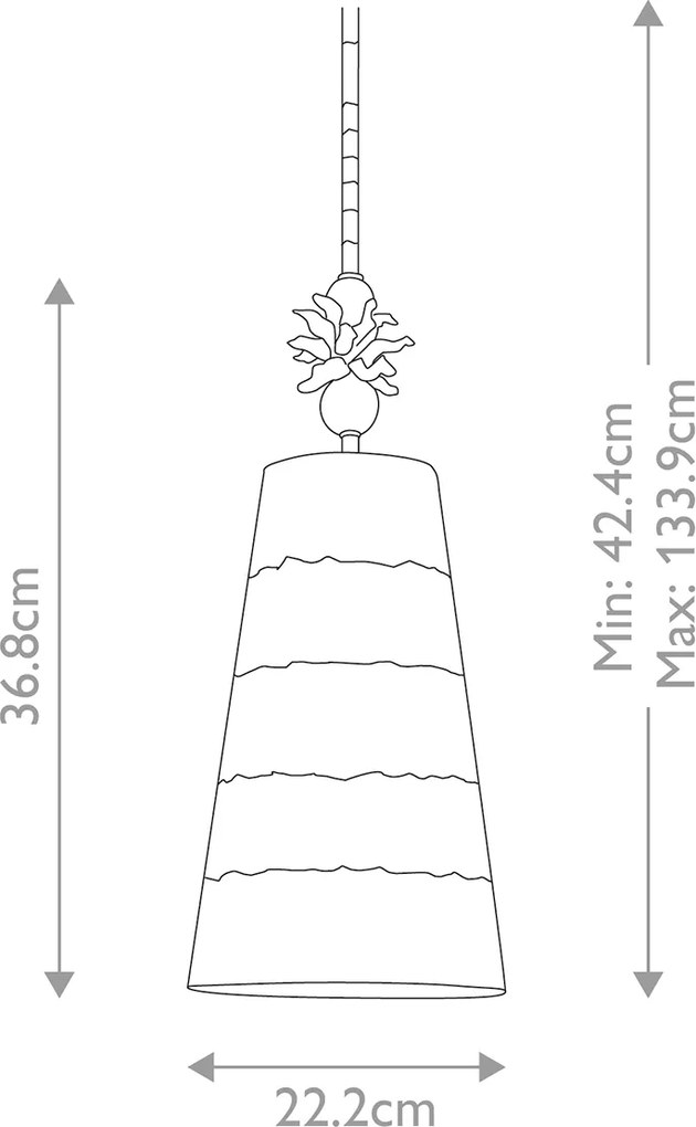 Flambeau glamour modern függeszték anemome krém szürke elsfb-anemone-p-b