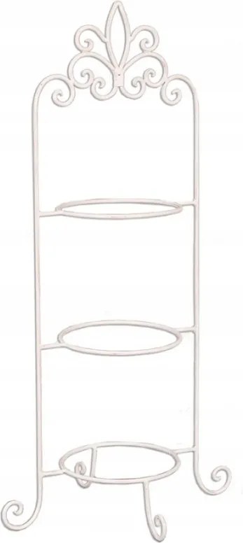 Fehér fém tányértartó tányértartó állvány 3 szinttel 33 77 cm 77