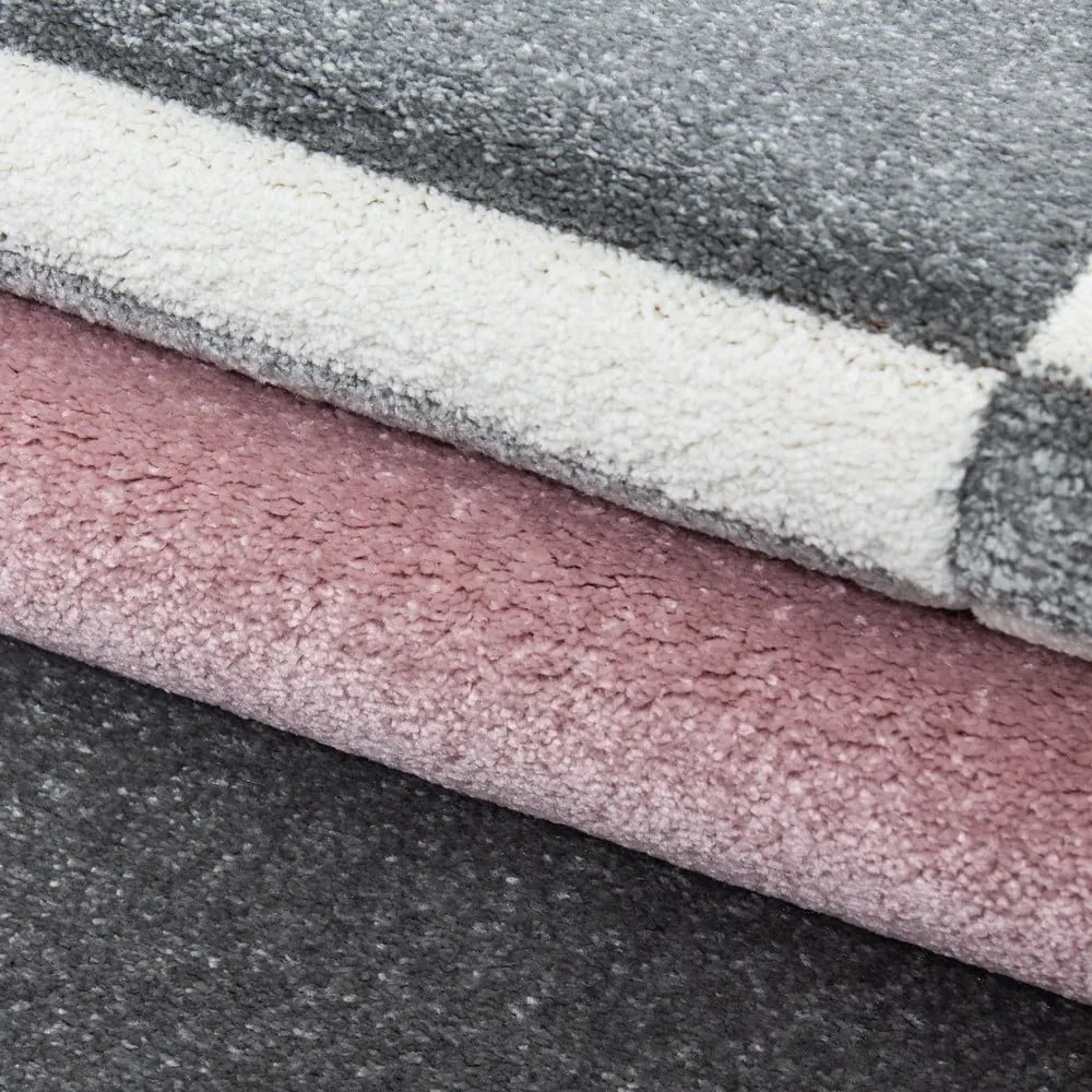 Rózsaszín-szürke futószőnyeg 80x300 cm Hawaii – Ayyildiz Carpets