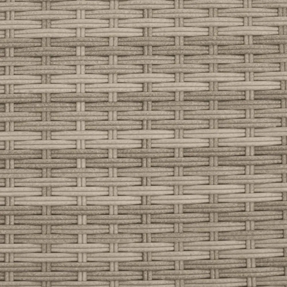 2 személyes világosszürke polyrattan kerti kanapé zsámolyokkal
