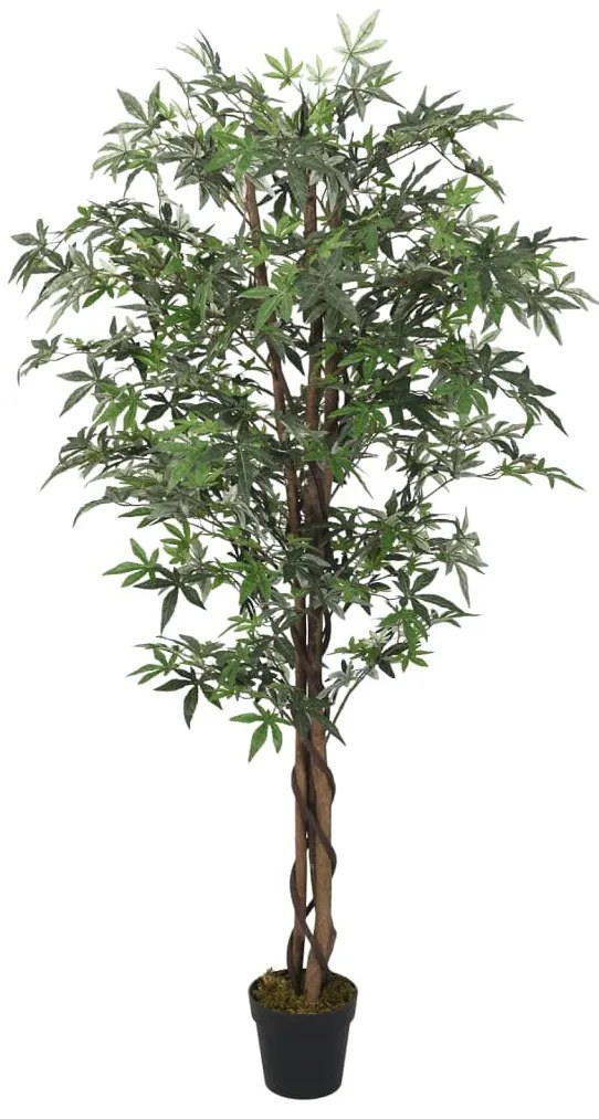 zöld mű juharfa 224 levéllel 80 cm